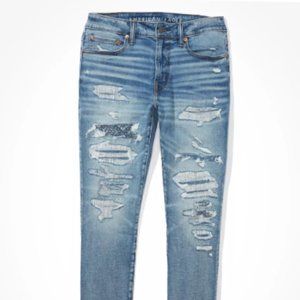 American Eagle  Air Flex 360 Slim Super Destroy Mens Jeans